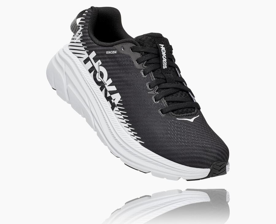 Hoka One One Rincon 2 Löparskor Dam - Svarta/Vita - TEUQL-1634